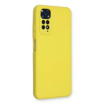 Xiaomi Redmi Note 11 Kılıf Nano İçi Kadife Silikon - Sarı