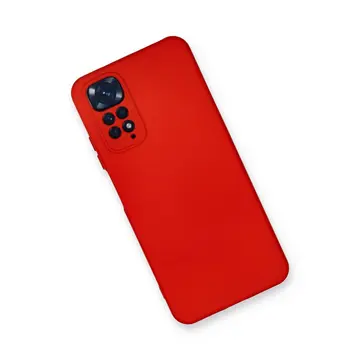 Xiaomi Redmi Note 11 Kılıf Nano İçi Kadife Silikon - Kırmızı