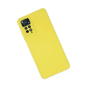 Xiaomi Redmi Note 11 Pro Kılıf Nano İçi Kadife Silikon - Sarı