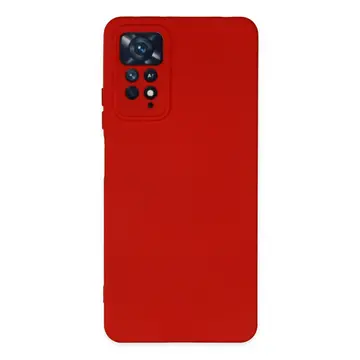 Xiaomi Redmi Note 11 Pro Kılıf Nano İçi Kadife Silikon - Kırmızı