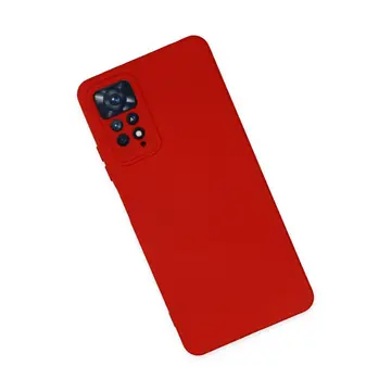 Xiaomi Redmi Note 11 Pro Kılıf Nano İçi Kadife Silikon - Kırmızı