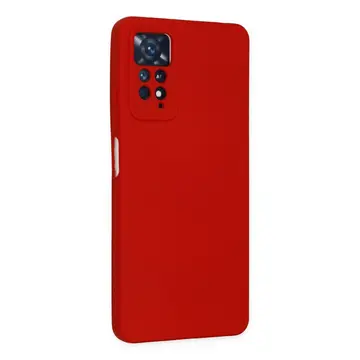 Xiaomi Redmi Note 11 Pro Kılıf Nano İçi Kadife Silikon - Kırmızı