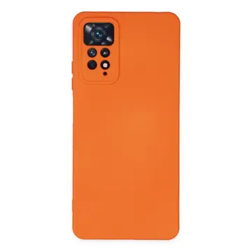 Xiaomi Redmi Note 11 Pro Kılıf Nano İçi Kadife Silikon - Turuncu