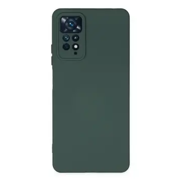 Xiaomi Redmi Note 11 Pro Kılıf Nano İçi Kadife Silikon - Koyu Yeşil