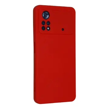 Xiaomi Poco X4 Pro 5g Kılıf Nano İçi Kadife Silikon - Kırmızı