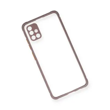 Samsung Galaxy A71 Kılıf Miami Şeffaf Silikon - Açık Mor