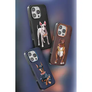 Venco  İphone 16 Perma Desenli Kapak - Lacivert