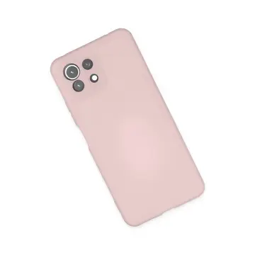 Xiaomi Mi 11 Lite Kılıf Nano İçi Kadife Silikon - Pudra