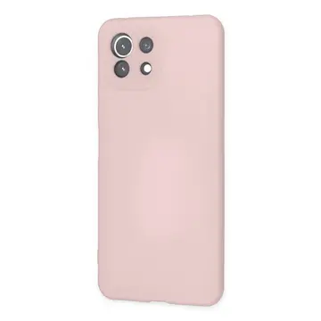Xiaomi Mi 11 Lite Kılıf Nano İçi Kadife Silikon - Pudra