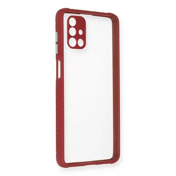 Samsung Galaxy M51 Kılıf Miami Şeffaf Silikon - Fuşya