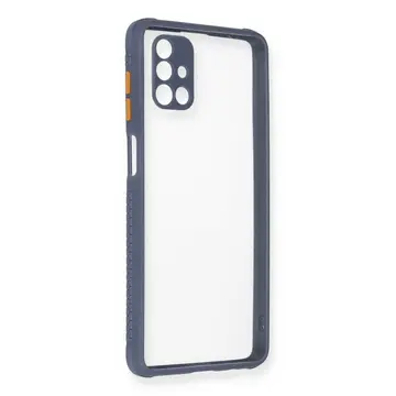 Samsung Galaxy M51 Kılıf Miami Şeffaf Silikon - Gri