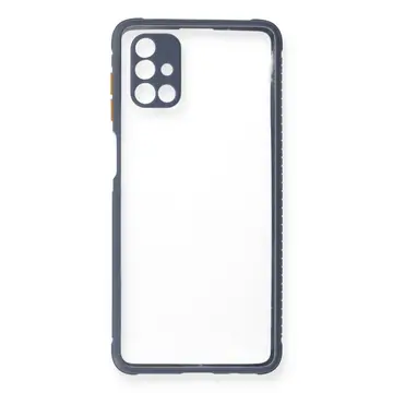 Samsung Galaxy M51 Kılıf Miami Şeffaf Silikon - Gri