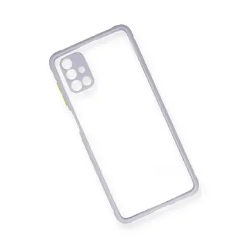Samsung Galaxy M51 Kılıf Miami Şeffaf Silikon - Lila