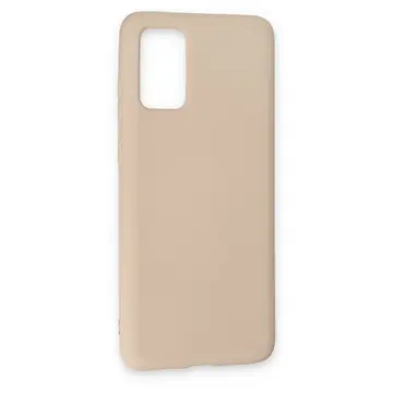 Samsung Galaxy S20 Kılıf Nano İçi Kadife Silikon - Pudra