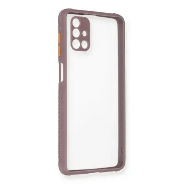 Samsung Galaxy M51 Kılıf Miami Şeffaf Silikon - Açık Mor