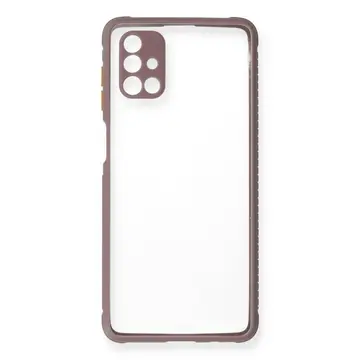 Samsung Galaxy M51 Kılıf Miami Şeffaf Silikon - Açık Mor