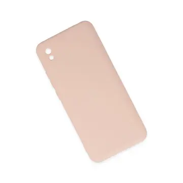 Xiaomi Redmi 9a Kılıf Nano İçi Kadife Silikon - Pudra