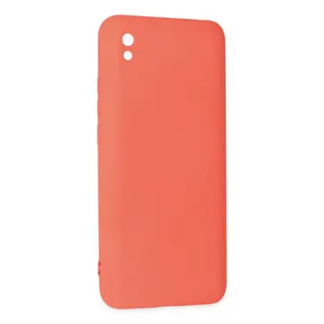 Xiaomi Redmi 9a Kılıf Nano İçi Kadife Silikon - Turuncu