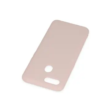 Oppo A12 Kılıf Nano İçi Kadife Silikon - Pudra