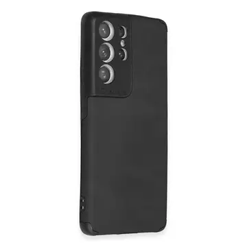 Samsung Galaxy S21 Ultra Kılıf Loop Deri Silikon - Siyah