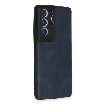 Samsung Galaxy S21 Ultra Kılıf Loop Deri Silikon - Lacivert
