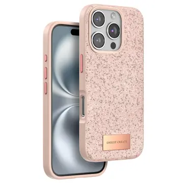 Onegif  İphone 16 Pro Bright Simli Kapak - Pembe