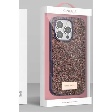 Onegif  İphone 16 Pro Bright Simli Kapak - Derin Mor