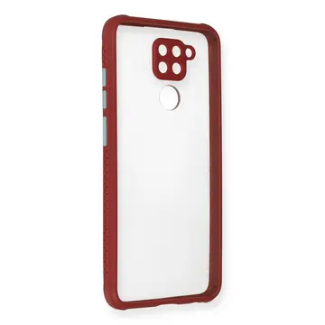 Xiaomi Redmi Note 9 Kılıf Miami Şeffaf Silikon - Fuşya