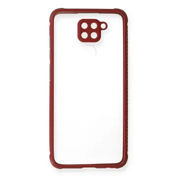 Xiaomi Redmi Note 9 Kılıf Miami Şeffaf Silikon - Fuşya