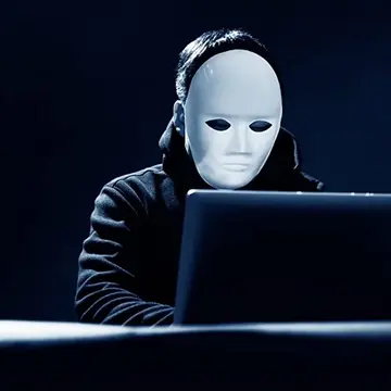 Beyaz Renk Boyanabilir Anonim Tam Yüz Cosplay Maske 24x18 Cm