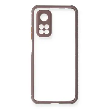 Xiaomi Mi 10t Pro Kılıf Miami Şeffaf Silikon - Açık Mor