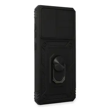 Samsung Galaxy A53 5g Kılıf Pars Lens Yüzüklü Silikon - Siyah