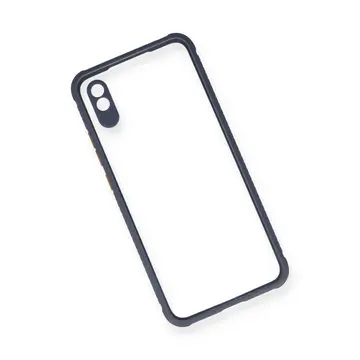 Xiaomi Redmi 9a Kılıf Miami Şeffaf Silikon - Gri