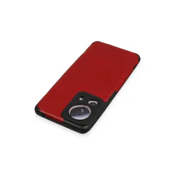 Xiaomi Mi 13 Lite Kılıf Loop Deri Silikon - Kırmızı