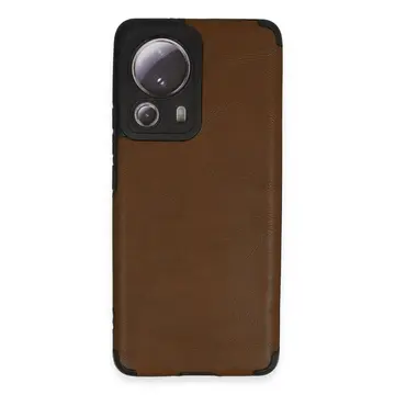 Xiaomi Mi 13 Lite Kılıf Loop Deri Silikon - Kahverengi