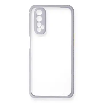 Realme 7 Kılıf Miami Şeffaf Silikon - Lila