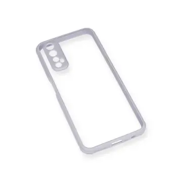 Realme 7 Kılıf Miami Şeffaf Silikon - Lila