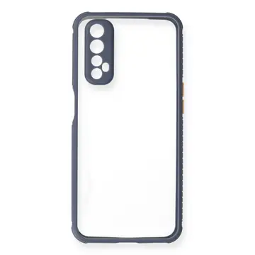 Realme 7 Kılıf Miami Şeffaf Silikon - Gri