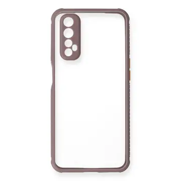 Realme 7 Kılıf Miami Şeffaf Silikon - Açık Mor