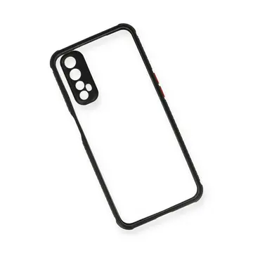 Realme 7 Kılıf Miami Şeffaf Silikon - Siyah