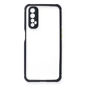 Realme 7 Kılıf Miami Şeffaf Silikon - Lacivert