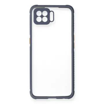 Oppo A73 Kılıf Miami Şeffaf Silikon - Gri