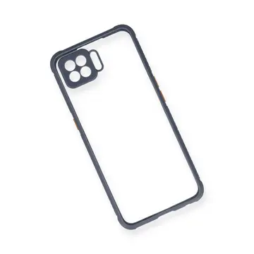 Oppo A73 Kılıf Miami Şeffaf Silikon - Gri