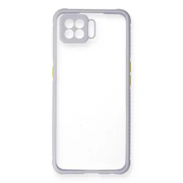 Oppo A73 Kılıf Miami Şeffaf Silikon - Lila
