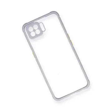 Oppo A73 Kılıf Miami Şeffaf Silikon - Lila