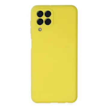 Samsung Galaxy M33 Kılıf Nano İçi Kadife Silikon - Sarı