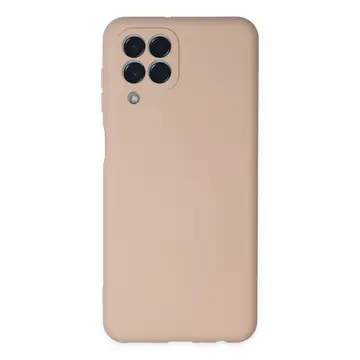 Samsung Galaxy M33 Kılıf Nano İçi Kadife Silikon - Pudra