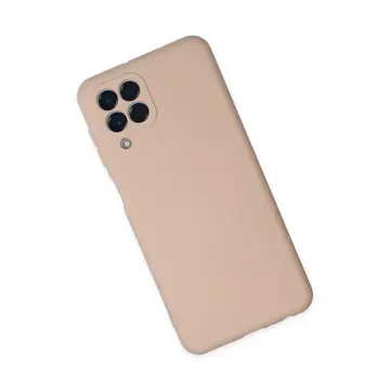 Samsung Galaxy M33 Kılıf Nano İçi Kadife Silikon - Pudra