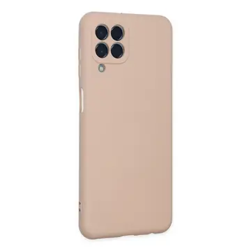 Samsung Galaxy M33 Kılıf Nano İçi Kadife Silikon - Pudra