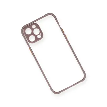 İphone 12 Pro Kılıf Miami Şeffaf Silikon - Açık Mor